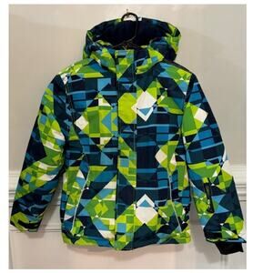 Phibee Snowboard Ski Jacket Winter Waterproof Removable Hood Warm Sz 12